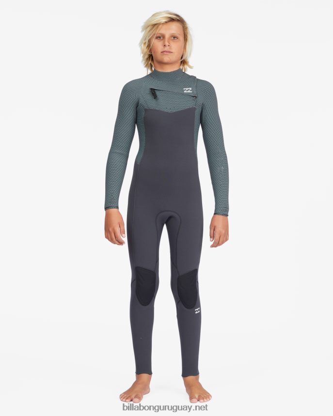 Traje de neopreno completo con cremallera en el pecho de 3/2 vueltas Niños negro antiguo DR6844998 Billabong