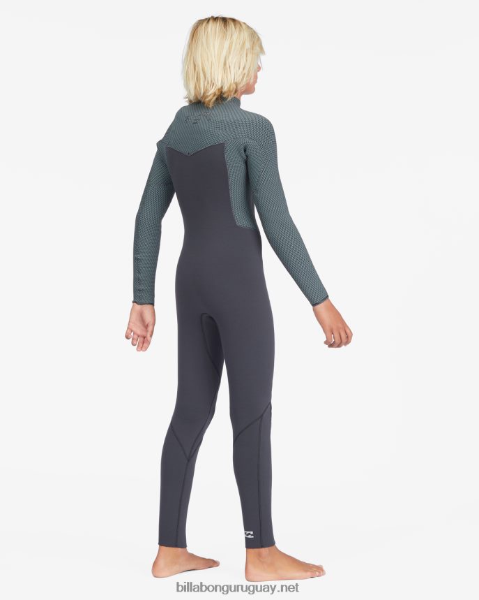 Traje de neopreno completo con cremallera en el pecho de 3/2 vueltas Niños negro antiguo DR6844998 Billabong