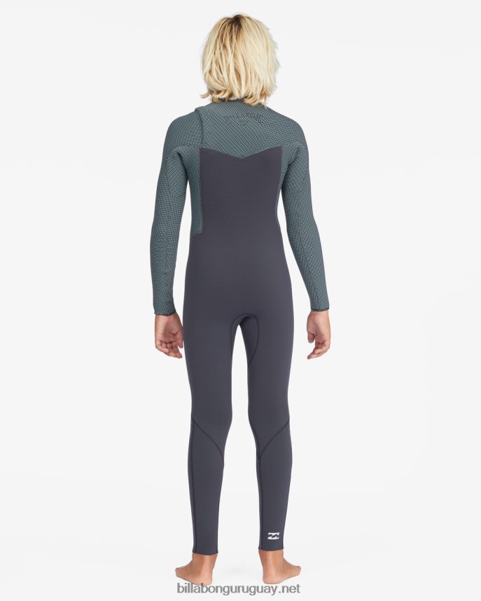 Traje de neopreno completo con cremallera en el pecho de 3/2 vueltas Niños negro antiguo DR6844998 Billabong