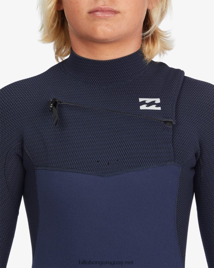 Traje de neopreno completo con cremallera en el pecho de 4/3 hornos Niños Armada DR68441129 Billabong