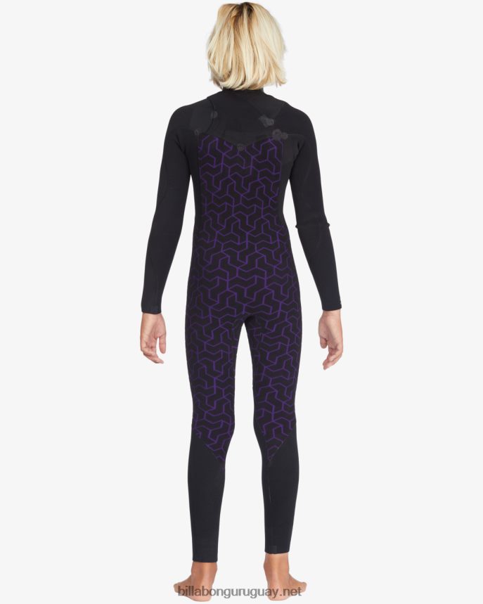 Traje de neopreno completo con cremallera en el pecho de 4/3 hornos Niños Armada DR68441129 Billabong