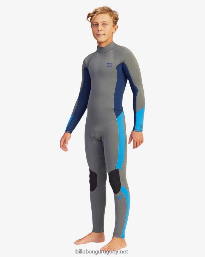 Traje de neopreno completo con cremallera trasera absoluta 3/2 Niños ceniza DR68441150 Billabong
