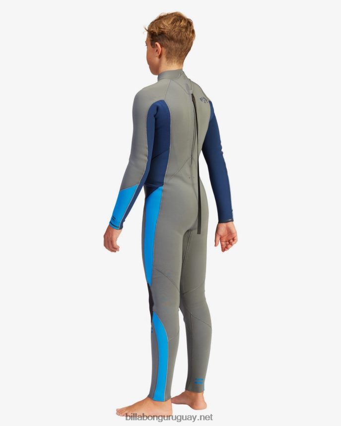 Traje de neopreno completo con cremallera trasera absoluta 3/2 Niños ceniza DR68441150 Billabong