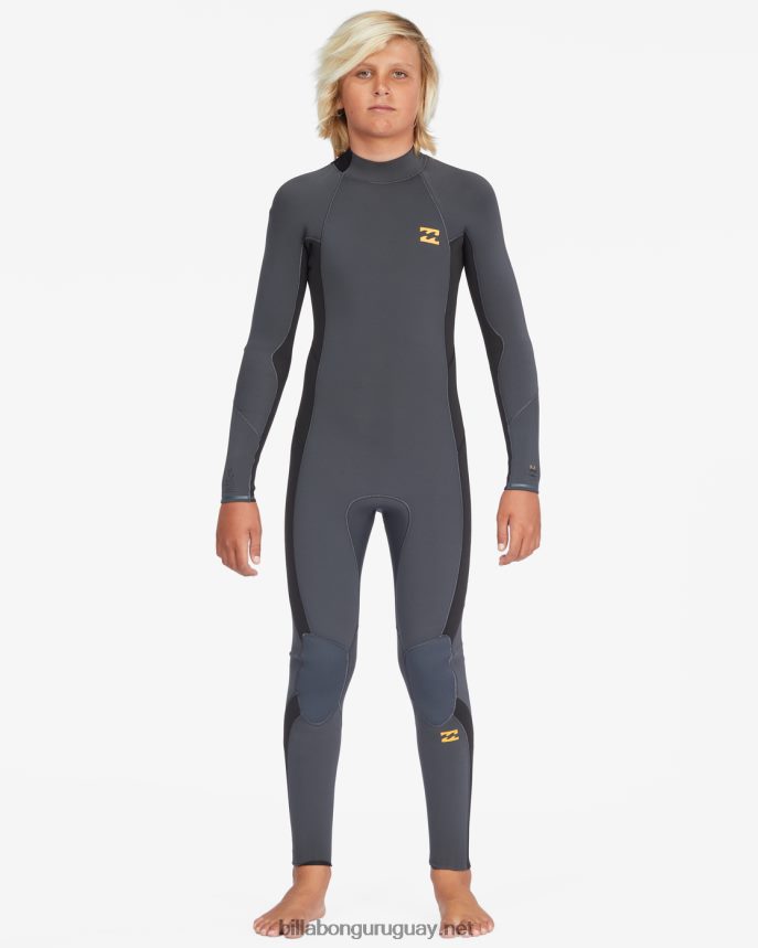 Traje de neopreno completo con cremallera trasera absoluta 3/2 Niños grafito DR68441130 Billabong