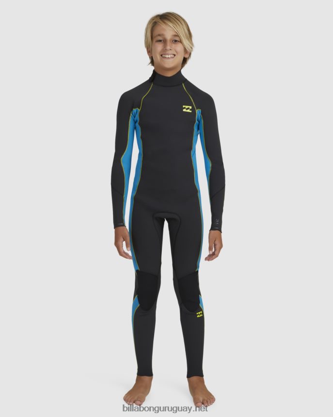 Traje de neopreno completo con cremallera trasera absoluta 3/2 Niños noche de neón DR6844983 Billabong