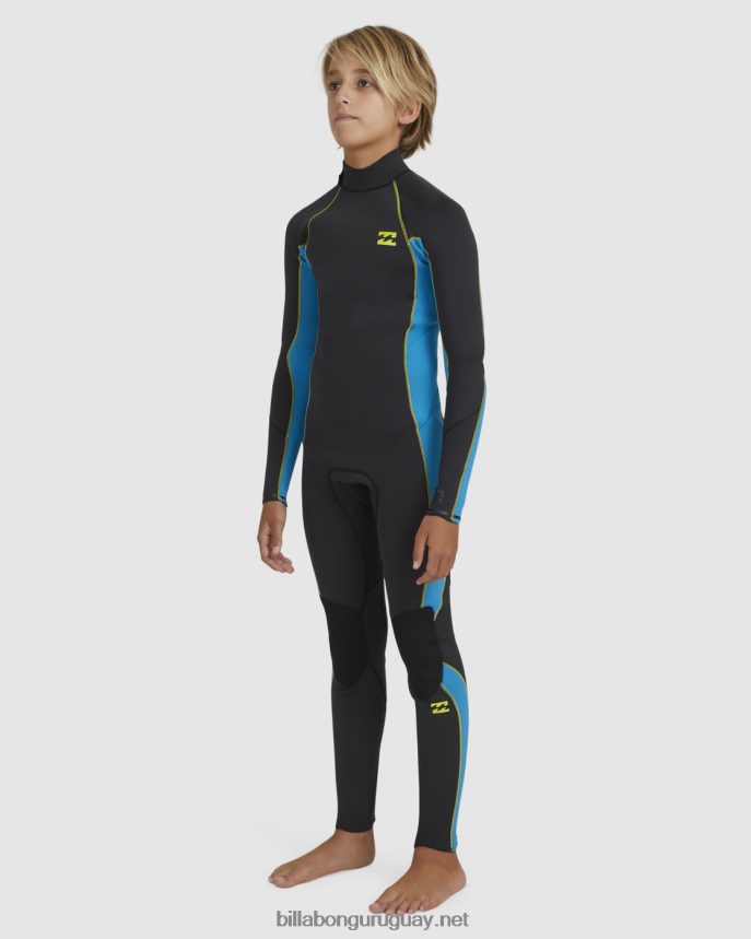 Traje de neopreno completo con cremallera trasera absoluta 3/2 Niños noche de neón DR6844983 Billabong