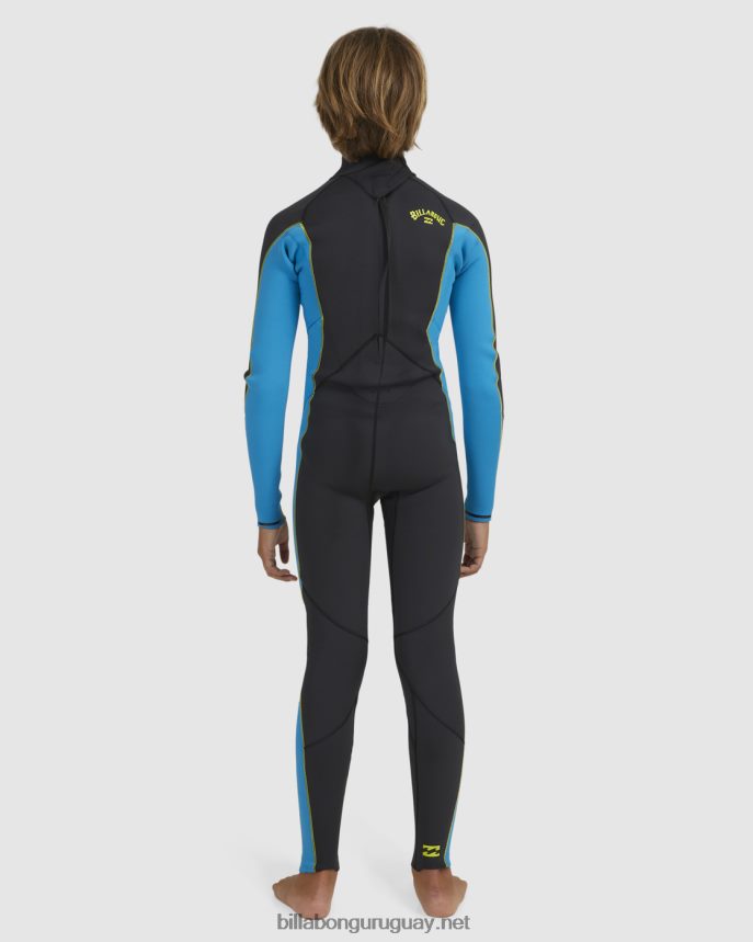 Traje de neopreno completo con cremallera trasera absoluta 3/2 Niños noche de neón DR6844983 Billabong