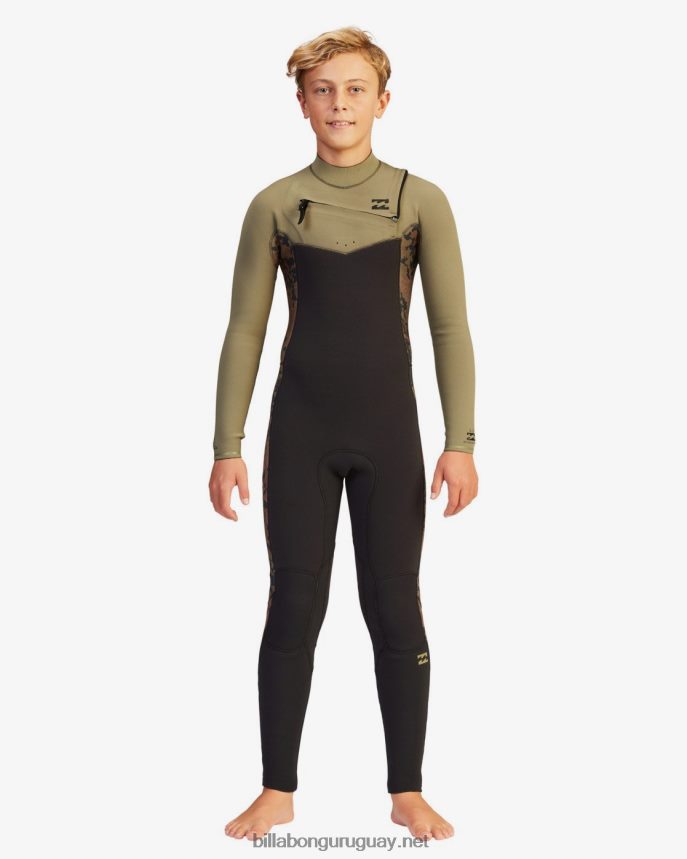Traje de neopreno completo de 4/3 revoluciones Niños militar DR68441135 Billabong