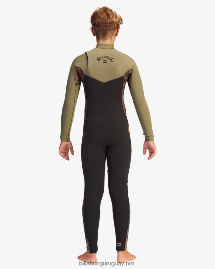 Traje de neopreno completo de 4/3 revoluciones Niños militar DR68441135 Billabong
