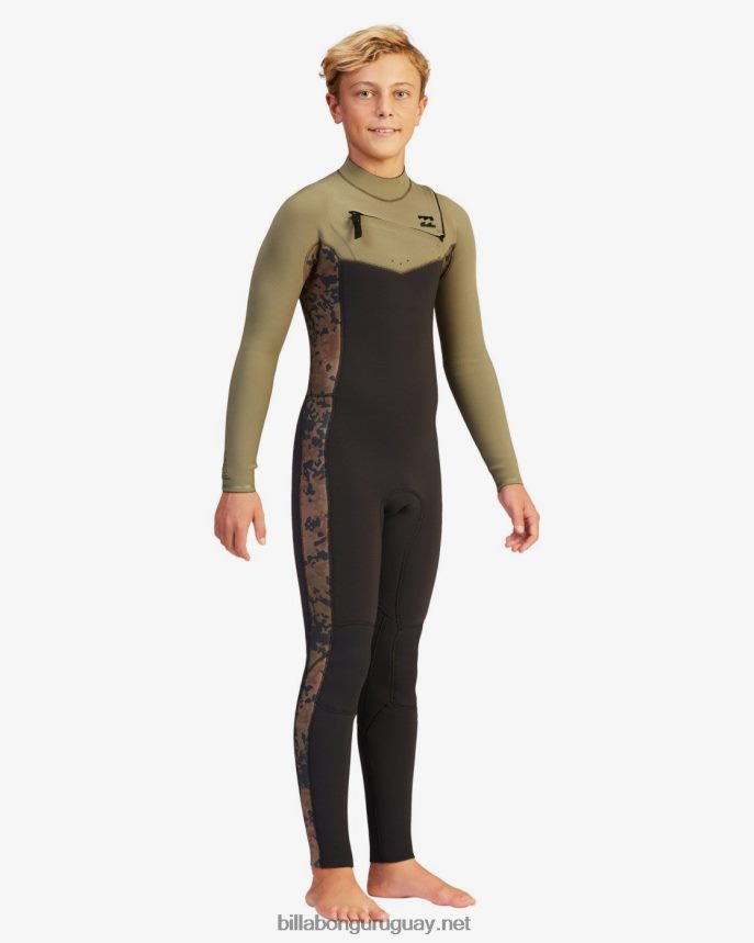 Traje de neopreno completo de 4/3 revoluciones Niños militar DR68441135 Billabong