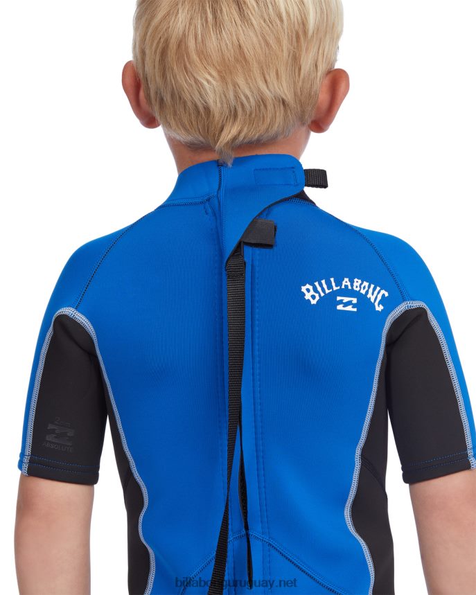 Traje de primavera con cremallera trasera absoluta de manga corta de 2-7 2/2 mm Niños puerto DR6844910 Billabong